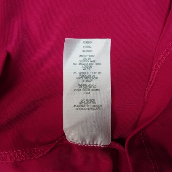 Susan Graver Top Womens 2X Liquid Knit Tunic Stretch Mock Neck Ruched Pink - Picture 4 of 9